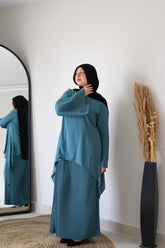 High low pleated top