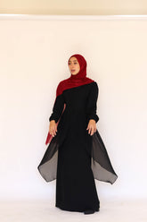 Fronce Chiffon Abaya