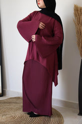 High low pleated top