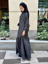 Fronce denim dress