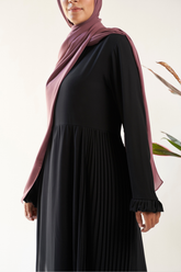 Side Pleated Abaya