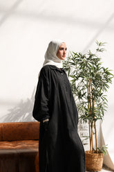 Twin slits shirt dress