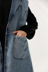 Denim muse vest