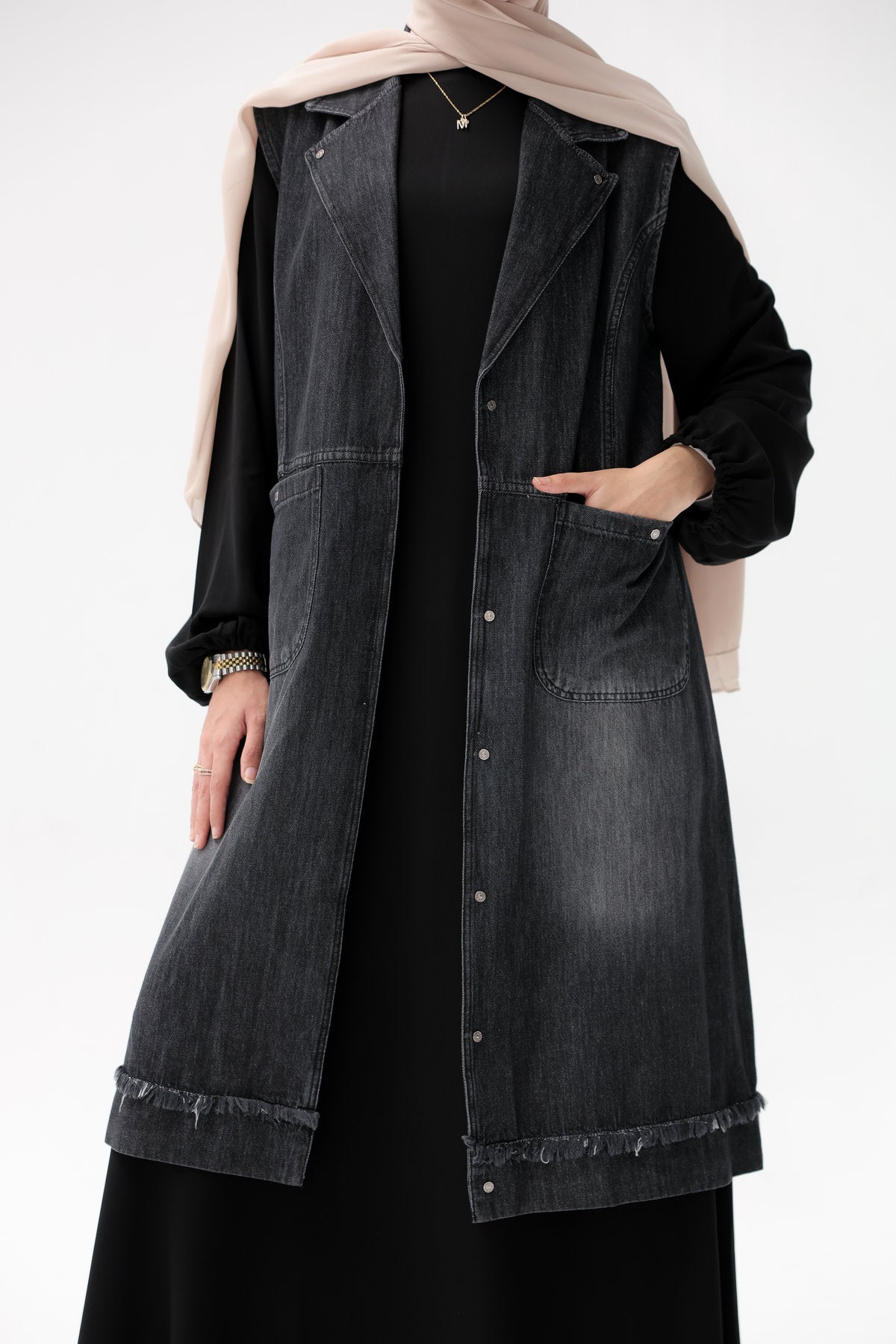 Denim muse vest