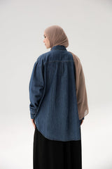 Uneven denim shirt
