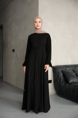 Front pleated abaya
