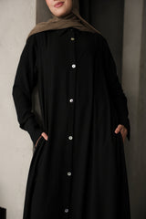 Shell Buttons Abaya