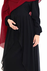 Fronce Chiffon Abaya