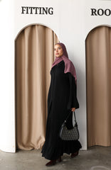 mix pleats abaya