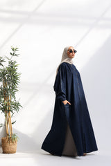 Denim flow shirt-dress