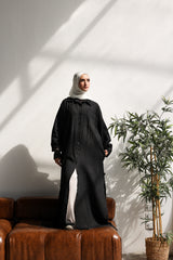 Twin slits shirt dress