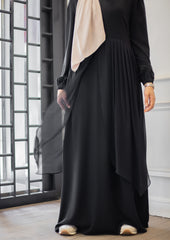 Fronce Chiffon Abaya