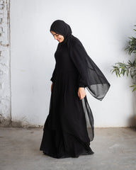 Fronce Chiffon Abaya