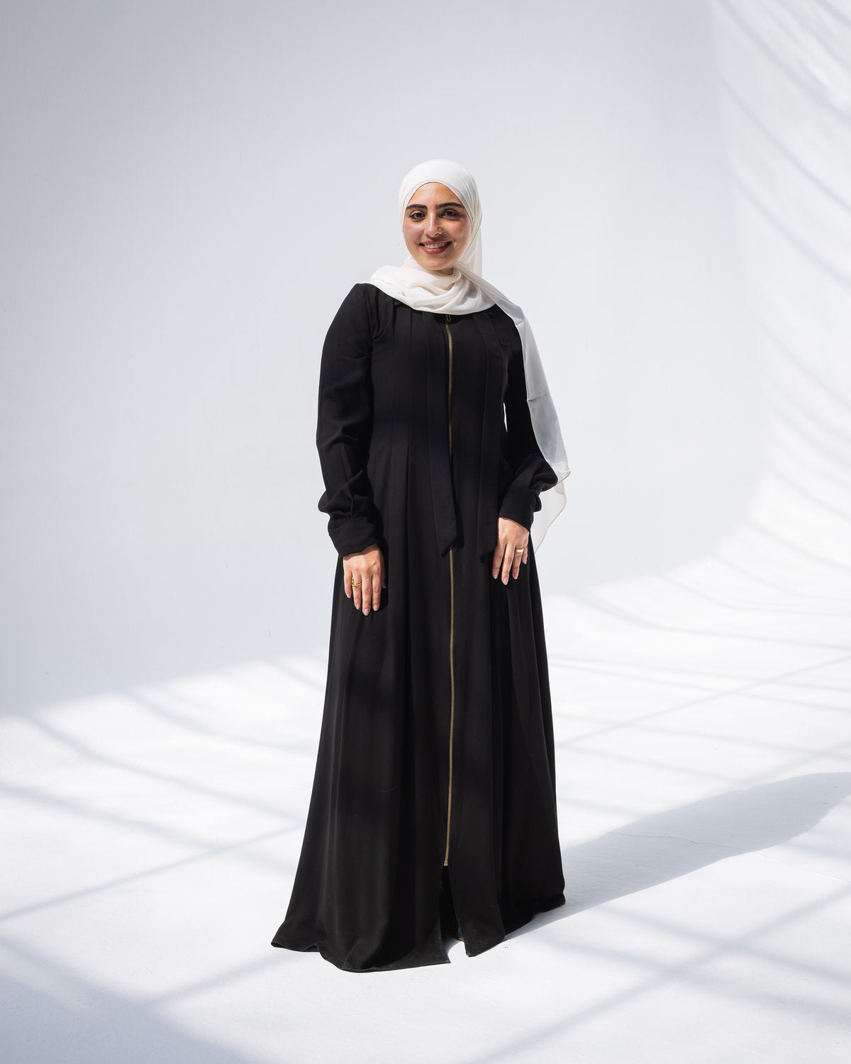 Copper Zipper Abaya