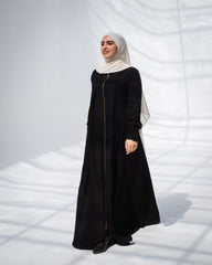 Copper Zipper Abaya
