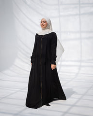 Copper Zipper Abaya