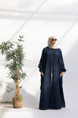 Denim flow shirt-dress