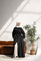 Twin slits shirt dress