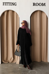 mix pleats abaya