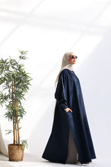 Denim flow shirt-dress