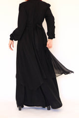 Fronce Chiffon Abaya