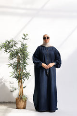 Denim flow shirt-dress