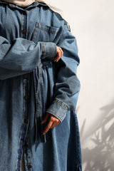 Twin slits shirt dress