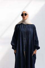 Denim flow shirt-dress