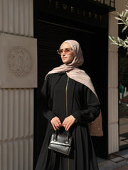 Copper Zipper Abaya