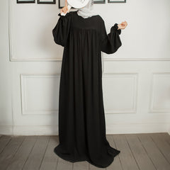 Fronce Zipper Abaya