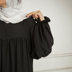 Fronce Zipper Abaya