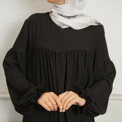 Fronce Zipper Abaya