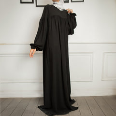 Fronce Zipper Abaya