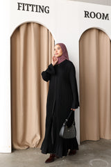 mix pleats abaya