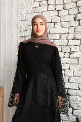 Noire Dantelle  Abaya