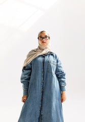 Twin slits shirt dress