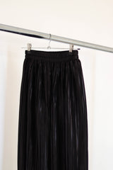 Pleated satin skirt