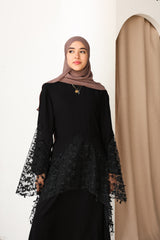 Noire Dantelle  Abaya