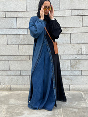 Wide leg denim pants