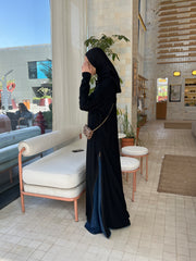 Side zipper abaya