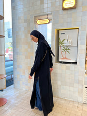 Side zipper abaya