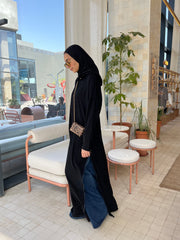 Side zipper abaya