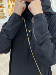 Side zipper abaya