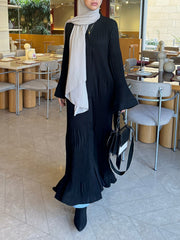 mix pleats abaya