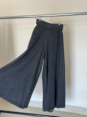 Wide leg denim pants