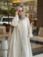 Stripped linen shirt