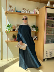 Side Pleated Abaya
