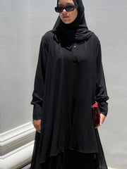 Chiffon cardigan abaya