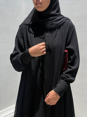 Chiffon cardigan abaya