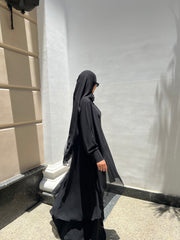 Chiffon cardigan abaya